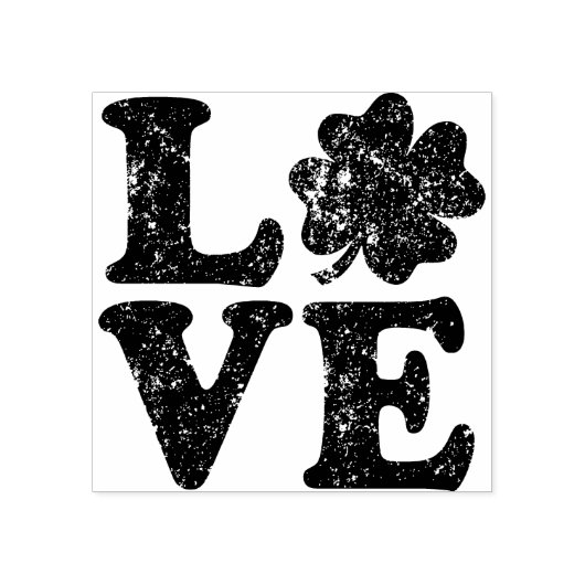 セントパトリックの日LOVEシャムロックアイルランド ラバースタンプ (インプリント)
