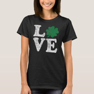 セントパトリックの日LOVEシャムロックアイルランド Tシャツ