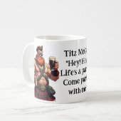 セントパトリックの日TITZマッギーおもしろいノベルティギフト コーヒーマグカップ (正面左)
