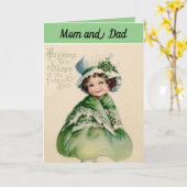 セントパトリックの母とパパ カード (黄色い花)