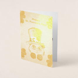 セントパトリックの猫とシャムロックのスケッチ, ZKOA 箔カード