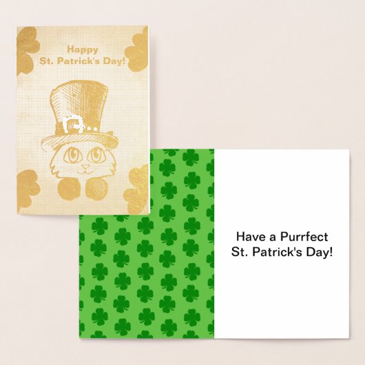 セントパトリックの猫とシャムロックのスケッチ, ZKOA 箔カード (ディスプレー)