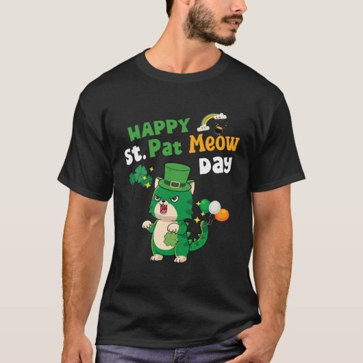 セントパトリックの猫+子猫 Tシャツ (正面)