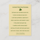 セントパトリックの神聖なカードを賛美するアイルランドのクリスマス 名刺 (裏面)