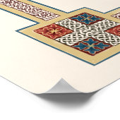 セントパトリックの胸当て祈りの言葉とケルト結び目模様 ポスター (角)