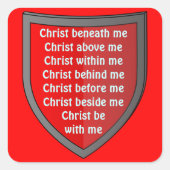 セントパトリックの胸当て祈りの言葉シール スクエアシール (正面)