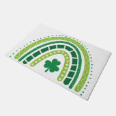 セントパトリックの虹 | Happy お洒落 Shamrock ドアマット (アングル)