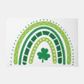 セントパトリックの虹 | Happy お洒落 Shamrock ドアマット (正面)