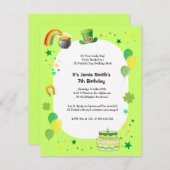 セントパトリックの誕生日コスチュームパーティー招待状 招待状 (正面/裏面)