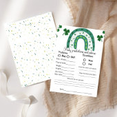 セントパトリックの赤ちゃんシャワー予測ゲーム 赤ちゃんシャワー