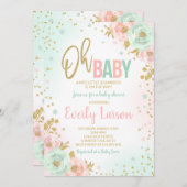 セントパトリックの赤ちゃんシャワー招待状アイリッシュシャワー 招待状 (正面/裏面)