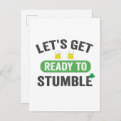 セントパトリックの飲み会で準備完了！大転倒しようぜ！ インビテーションポストカード (正面/裏面)