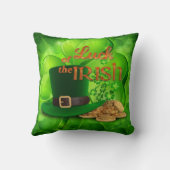 セントパトリックの – "アイルランドの運" – シャムロック クッション (裏面)