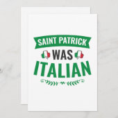 セントパトリックはイタリア人だったよ 聖パトリックの日 シーズンカード (正面/裏面)