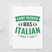 セントパトリックはイタリア人だった - セントパトリックデー シーズンカード (正面)