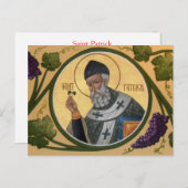 セントパトリックアイコン祈りの言葉カード ポストカード (正面/裏面)