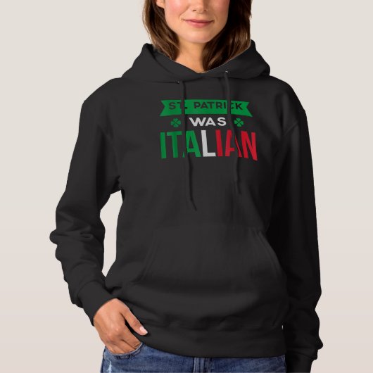 セントパトリックイタリアンはイタリア国旗 パーカ (正面)