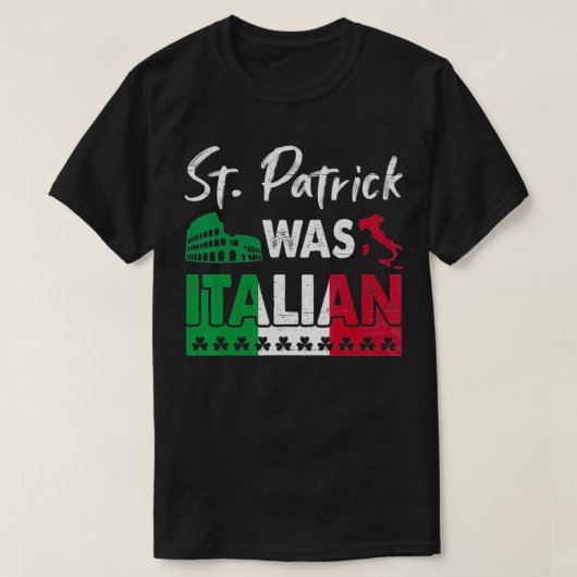 セントパトリックイタリアンはサンパトリックの日シャムロックI Tシャツ (デザイン正面)