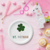 セントパトリックシャムロックアイルランドタイポグラフィ ペーパープレート (パーティー)