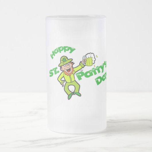 セントパトリックスカスタム16ozフロストマグ フロストグラスビールジョッキ (中央)