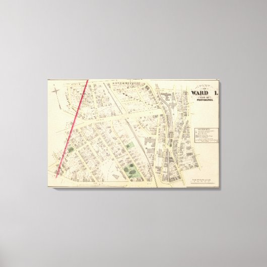 セントパトリックスチャーチ&州セントスクールアトラス キャンバスプリント (正面)