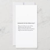 セントパトリックステンドグラスのパネルフラットグリーティングカード (裏面)