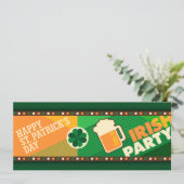 セントパトリックスデイアイリッシュシャームロックパーティの招待状 招待状 (スタンド正面)