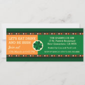 セントパトリックスデイアイリッシュシャームロックパーティの招待状 招待状 (裏面)