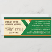 セントパトリックスデイアイリッシュシャームロックパーティの招待状 招待状 (裏面)