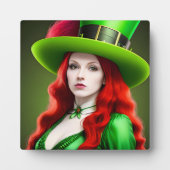 セントパトリックスデイウーマンinグリーントファト フォトプラーク (正面)