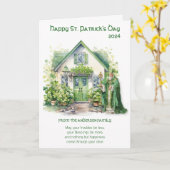 セントパトリックスデイシャムロ賛美ックスと祈りの言葉 カード (黄色い花)