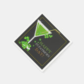 セントパトリックスデイシャームロックカクテル紙ナプキンス スタンダードカクテルナプキン (角)