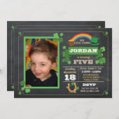 セントパトリックスデイバースデーパーティフォト招待状3 4 5 招待状 (正面/裏面)