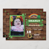 セントパトリックスデイバースデーパーティーフォト招待状1 2 3 招待状 (正面/裏面)