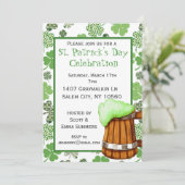 セントパトリックスデイパーティーシャムロックグリーンビール 招待状 (スタンド正面)