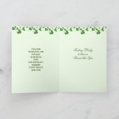 セントパトリックスデイヴィンテージグリーンクローバーシャームロック シーズンカード (内部)