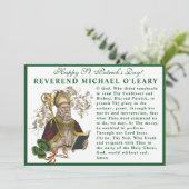 セントパトリックスデイ宗教的祈りの言葉シャームロック カード (スタンド正面)