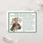 セントパトリックスデイ宗教的祈りの言葉シャームロック カード (正面/裏面インサイチュ)