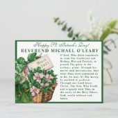 セントパトリックスデイ宗教的祈りの言葉シャームロック カード (スタンド正面)