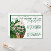 セントパトリックスデイ宗教的祈りの言葉シャームロック カード (正面/裏面インサイチュ)