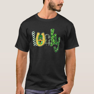 セントパトリックスデイ格言シャムロックスホースシューアイリッシュL Tシャツ