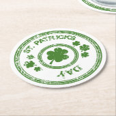 セントパトリックスデイ紙コースター ラウンドペーパーコースター (アングル)