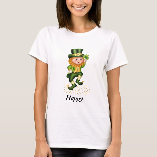 セントパトリックスデイ グリーン グノーム Tシャツ (正面)