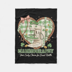 セントパトリックスデイ 楽しい マモグラフィー 乳房イメージング フリースブランケット