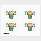 セントパトリックス子猫 楕円形シール (シート)