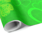 セントパトリックズデイクローバーとハート ラッピングペーパー (ロールコーナー)