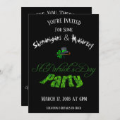 セントパトリックズデイパーティの招待状ブラック- 招待状 (正面/裏面)