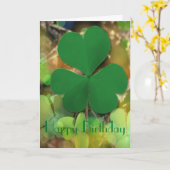 セントパトリックズデイ誕生日 カード (黄色い花)