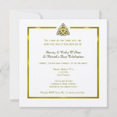 セントパトリックズデイ-金ゴールドケルト結び目模様招待状 招待状 (正面)