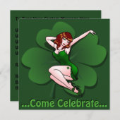 セントパトリックズパーティの招待状ラッパーソナライズされたキー 招待状 (正面/裏面)